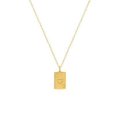 Square Pendant Heart Necklace LUNAR VINES