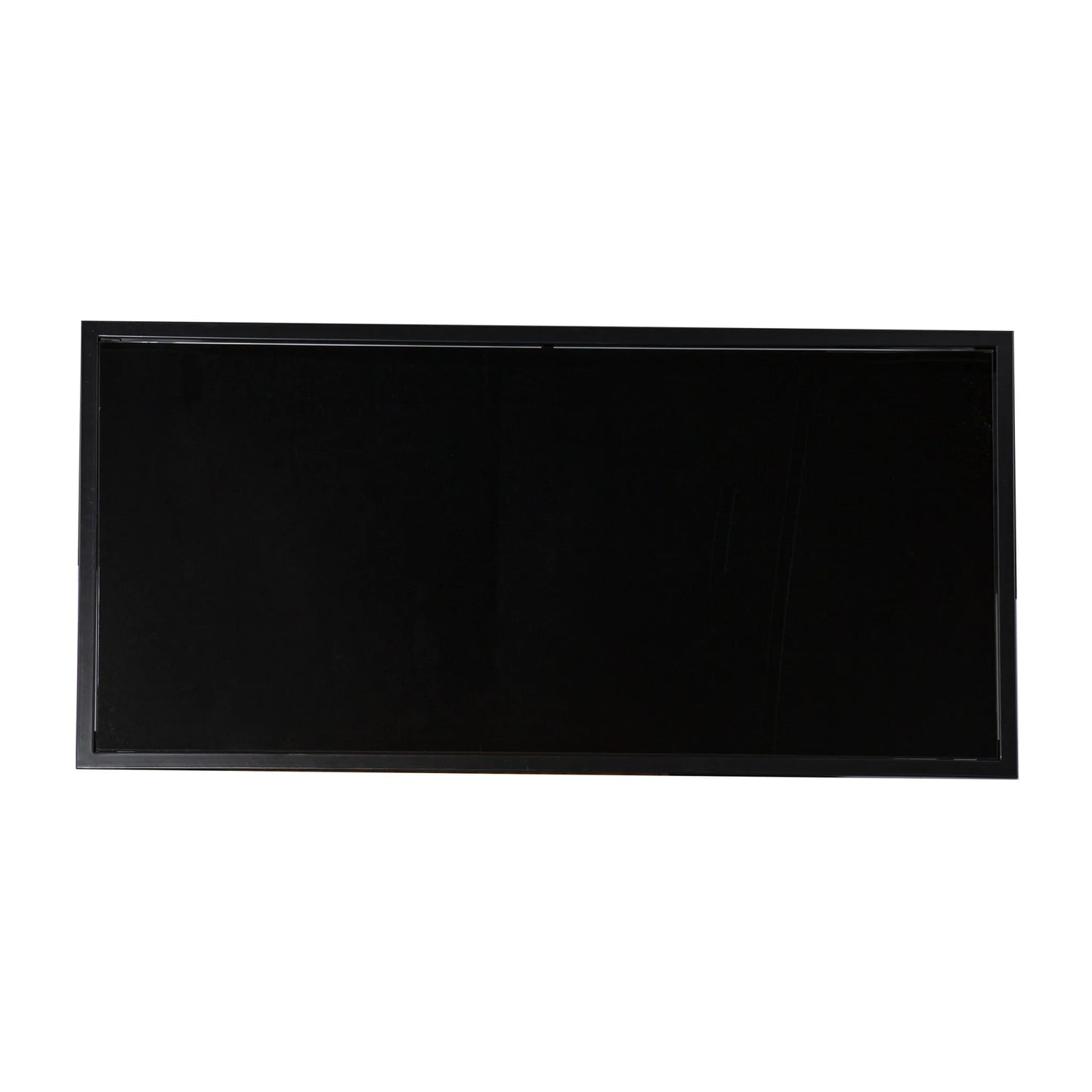 HMS 42\" Tea Table Black Glass Faux Marble Metal Traditional Scandinavian Chinese Style Featuring Sintered Stone Material Shelf NovaCart