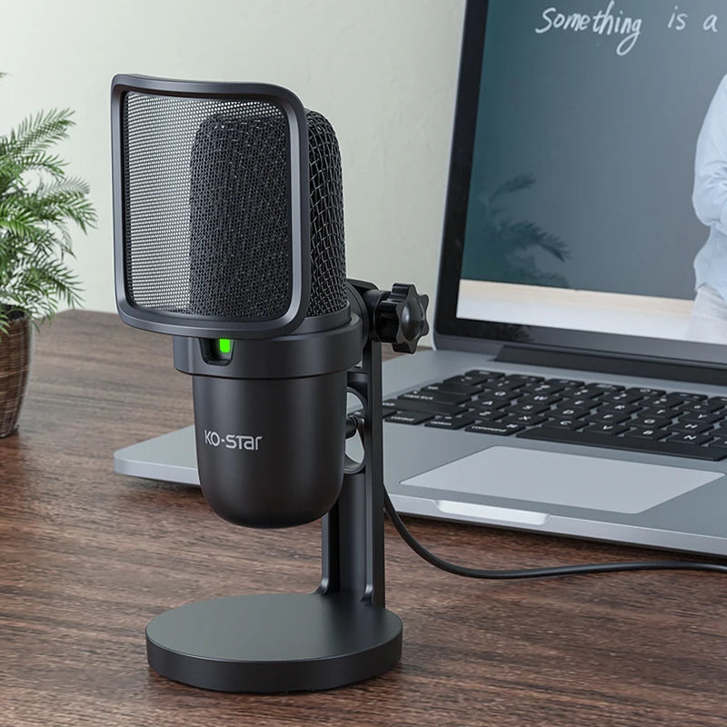 Portable Wired Microphone Gaming Podcast Condenser Microphone Plug and Play Tap-to Mute Sensor Microphones NovaCart