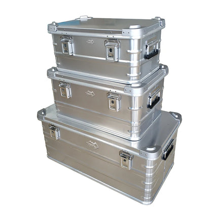 For ROCKBROOK High Quality Portable Aluminium Alloy Storage Container Box Weatherproof for Kitchen Outdoor Camping Trailer Metal NovaCart