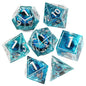 MINI PLANET DND Dice Set Purple Dragon Eye Liquid Core Dice RPG Dungeons&Dragons Wholesale Custom Handmade Polyhedral Resin Dice NovaCart