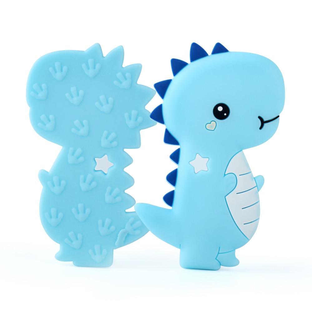 Dinosaur Baby Teether  Animal Silicone Beads Chew Charms Food Grade Silicone Teether Bead Toy Gift For Baby and Kids Stevvex