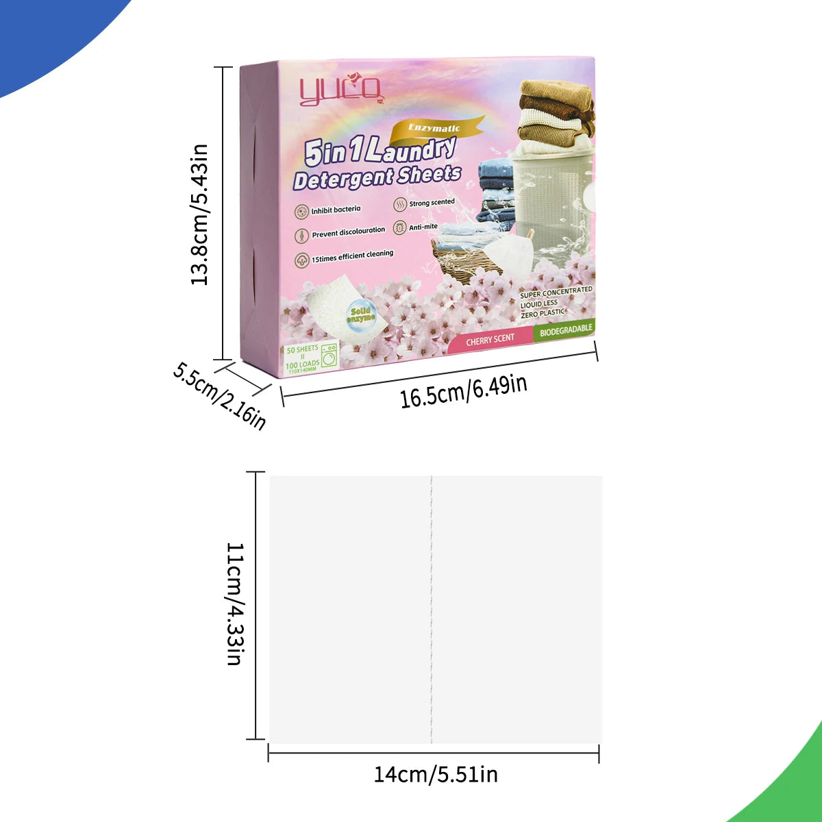 Plant Enzymes Formula Laundry Detergent Sheets Plastic Free Fresh Active Agent Hypoallergenic Laundry Strips NovaCart