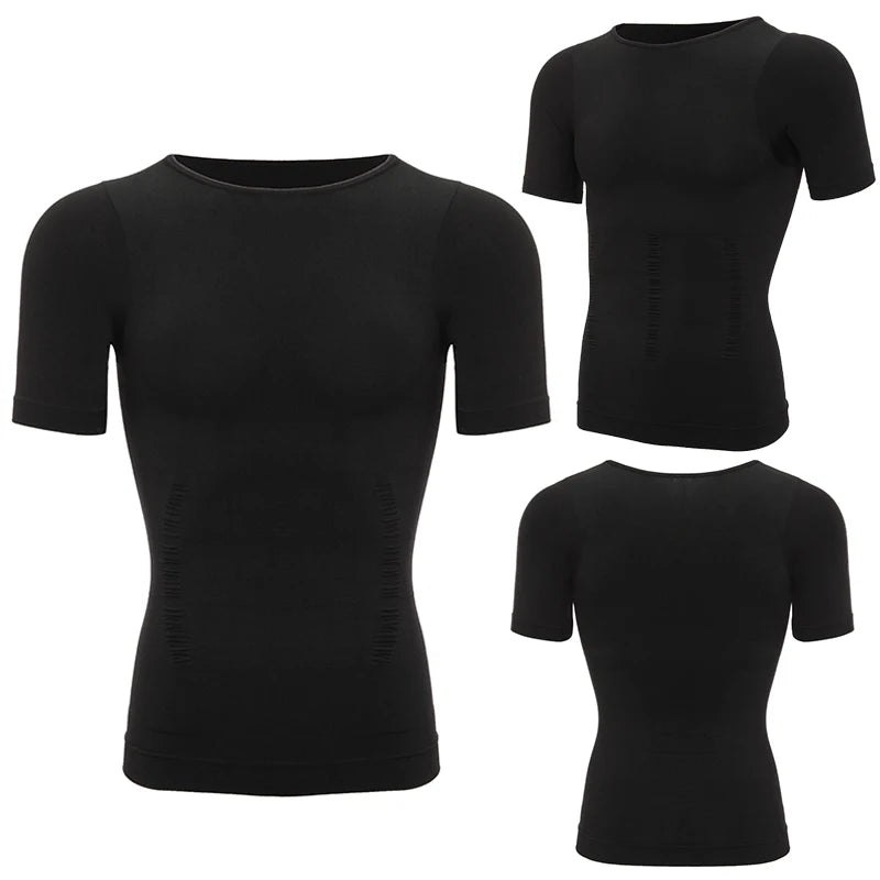 Men's Slimming Body Shapewear Posture Vest Tummy Abdomen Corrector Compression Body Modeling Fat Burner Chest Tummy Shirt Corset NovaCart