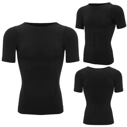 1/2 PCS Men Body Shaper T-Shirt Slimming Shapewear Corrective Posture Belly Control Compression Man Modeling Underwear Corset NovaCart