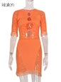 Cut Out Sexy Zebra Mesh Transparent Women's Pencil Short Dresses Mini Dress for Beach Bodycon