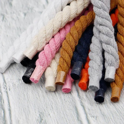 Hotsale Extra Thick Cotton Rope Shoelaces 8mm Twisted Rope Shoe Laces for AJ Sneakers NovaCart