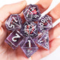 MINI PLANET DND Dice Set Purple Dragon Eye Liquid Core Dice RPG Dungeons&Dragons Wholesale Custom Handmade Polyhedral Resin Dice NovaCart