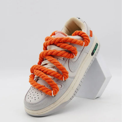 Hotsale Extra Thick Cotton Rope Shoelaces 8mm Twisted Rope Shoe Laces for AJ Sneakers NovaCart