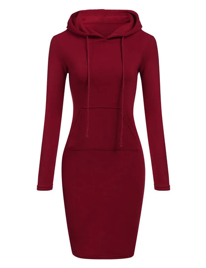 Ladies Dress Autumn Women Hooded Dresses Hoodies Women Sweatshirts Women Hoodies Dress Tops Ladies Clothing NovaCart