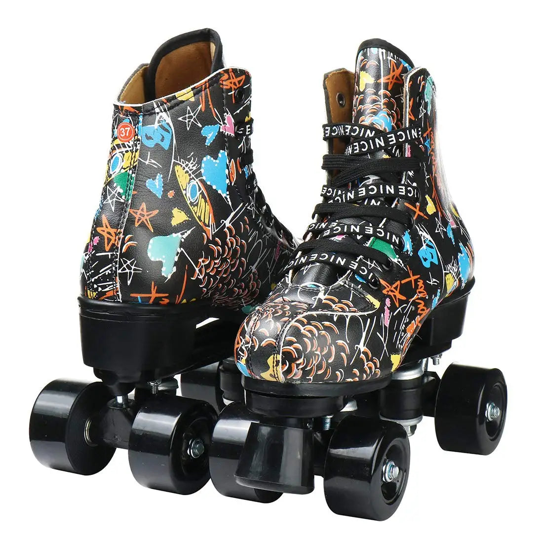 TopSupply New Design High-top for Adult Unisex Indoor and Outdoor Skating Four Light up Wheels Roller Skates With Shoes Bag NovaCart