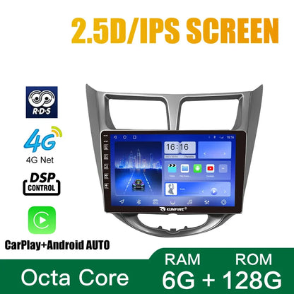 For Hyundai Verna Accent Solaris 2010-2016 9 Inch Device Double 2 Din Octa-Core Quad Car Stereo GPS Navigation Android Car Radio NovaCart