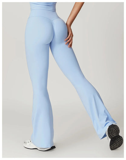 NO MOQ Blank Eco Friendly Flare Recycled Fabric Sustainable Legging Yoga Flared Pants Women NovaCart
