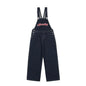 American Embroidery Denim Overalls Women Jean Jumpsuits Loose Straight Wide Leg Pants