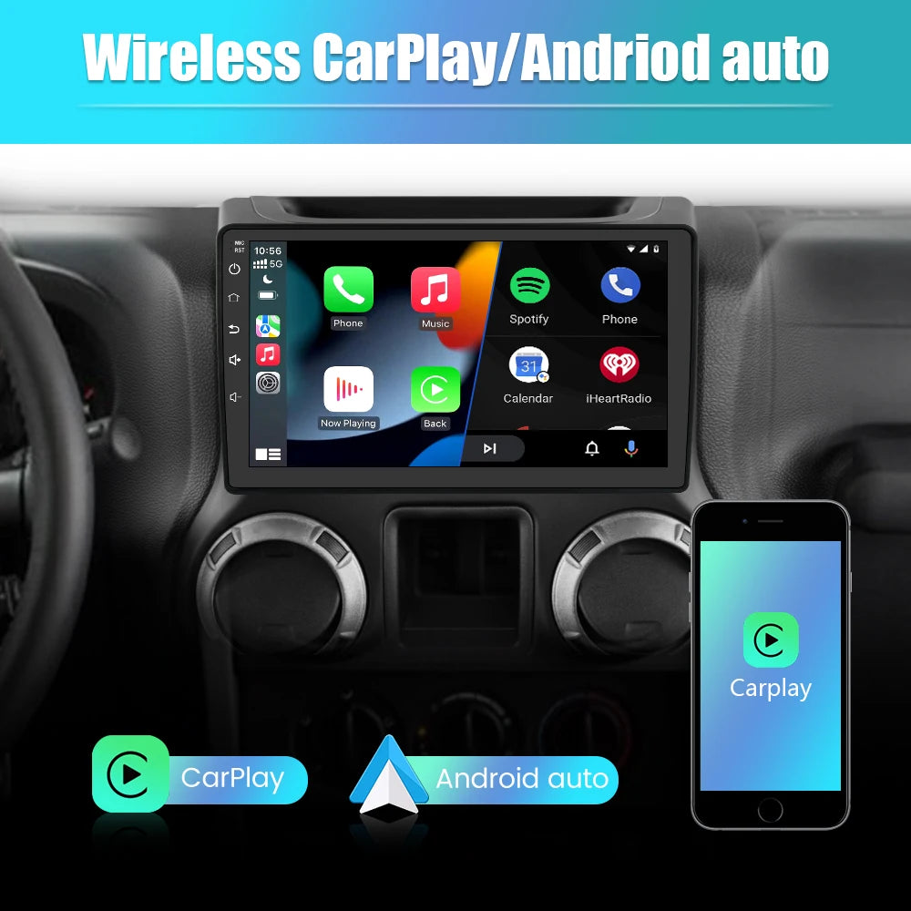 Junsun AU Stock CarPlay Android Car Radio for Jeep Wrangler Dodge 2007-2018  Android Car Head Unit Multimedia Navigation NovaCart