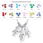 Boy Girl Pendant Name Necklace Customized Birthstone Jewelry Gift