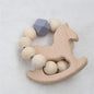 Modern Baby Silicone Wooden  Nursing Bracelets Wood Teether Silicone Beads Teething Wood Rattles Toys for Baby Stevvex