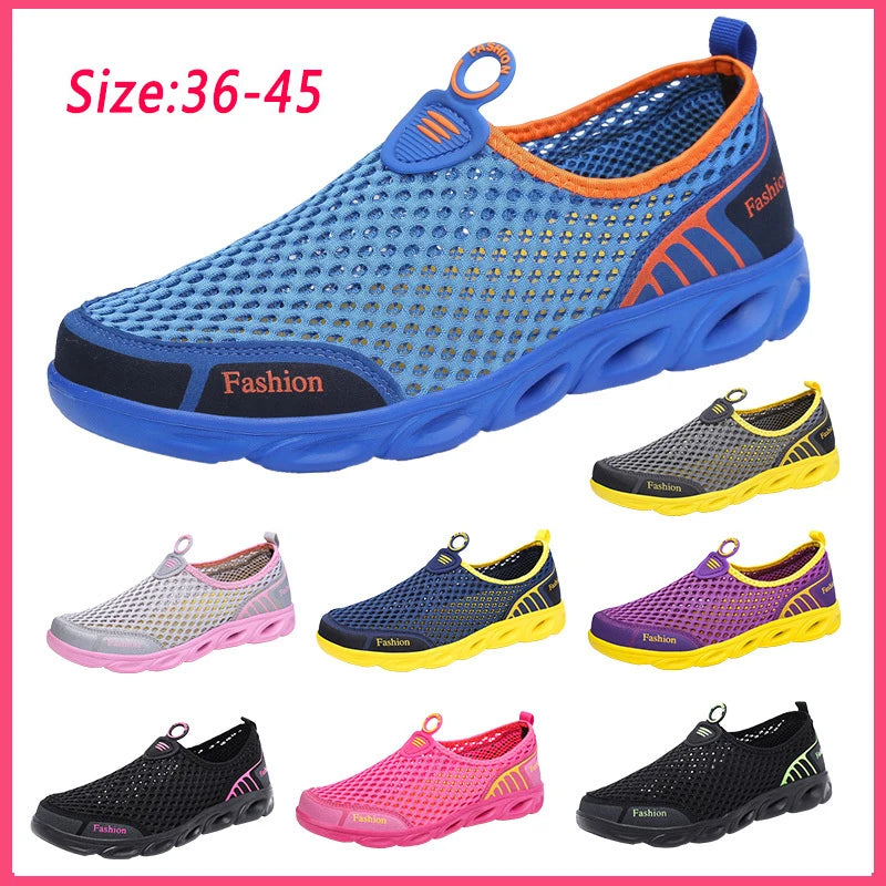 Fashion Casual Shoes Lightweight Summer Breathable Men Shoes Outdoor Comfortable Women Footwear Male Ladies Walking Shoes 36-45 NovaCart