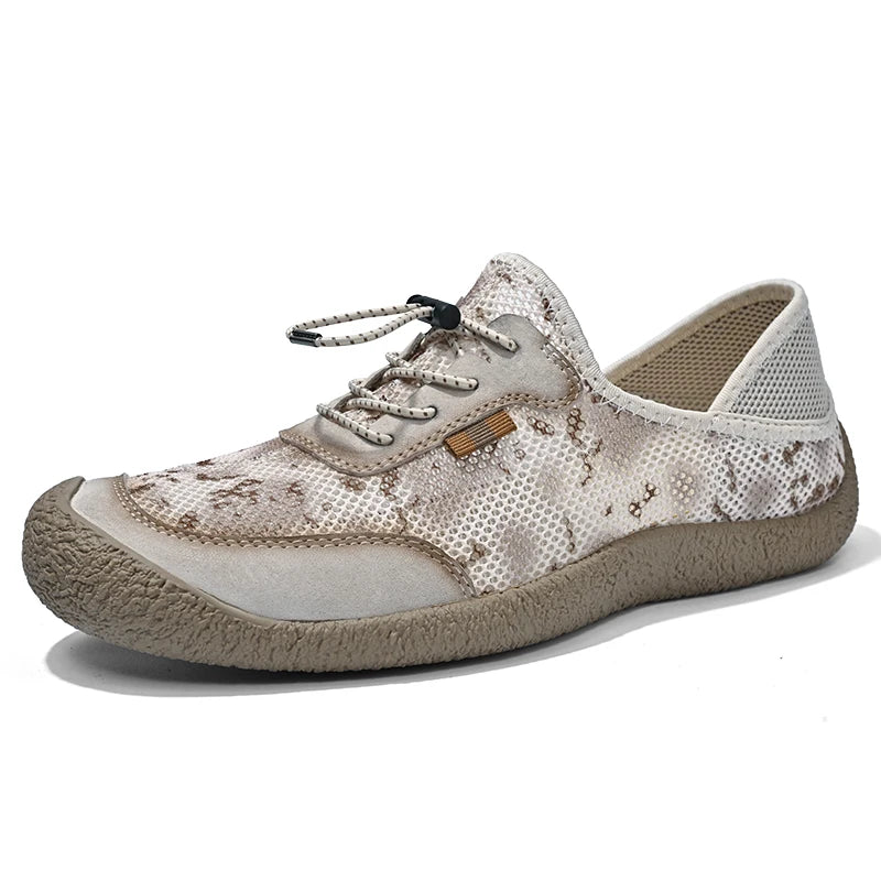 Factory Supply Large Size Feet Genuine Leather Mesh Upper Breathable Hand Made Sewing Men Cool Summer Shoes Sandals NovaCart