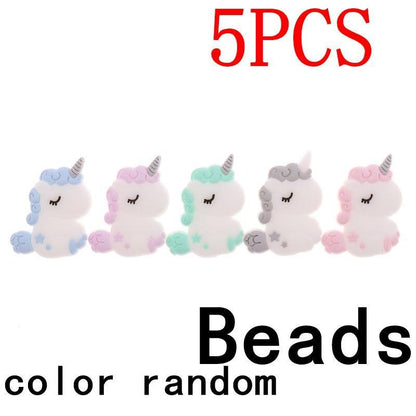 Silicone Unicorn Teether Beads Cute Cartoon Rodent BPA Free Baby Teething Toy For Baby and Kids Stevvex