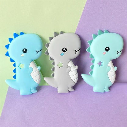 Dinosaur Teether Teething Animal Shape  Chewable Chewing Toys For Baby Boys And Girls  BPA Free Food Pefect Gift Stevvex