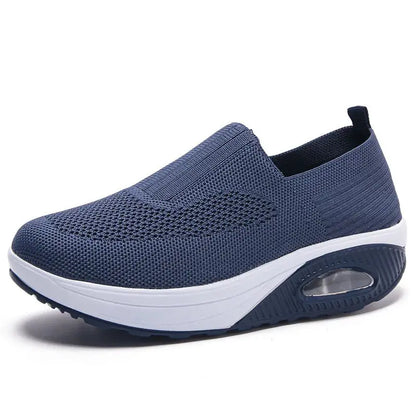 New Women's Casual Sports Air Cushion Mom Shoes Rocking Shoes Slip-Resistant Knitted Women's Shoes NovaCart