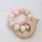 Modern Baby Silicone Wooden  Nursing Bracelets Wood Teether Silicone Beads Teething Wood Rattles Toys for Baby Stevvex