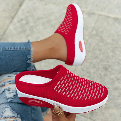 Women's Thick-Soled Half-Slip Slip-On Beach Air Cushion Shoes NovaCart