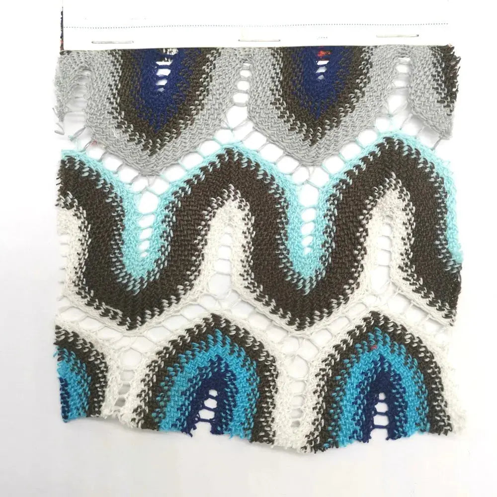 Knitting Lace Fabrics Zig Zag Wave Striped Lace Crochet Mesh Fabric Diy Fashion Cloth 155CM/1078 NovaCart