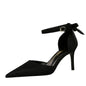286-A2 BIGTREE European and American Fashion Women's Shoes Hollow Shallow Mouth Pointed Bow Women's High Heels NovaCart