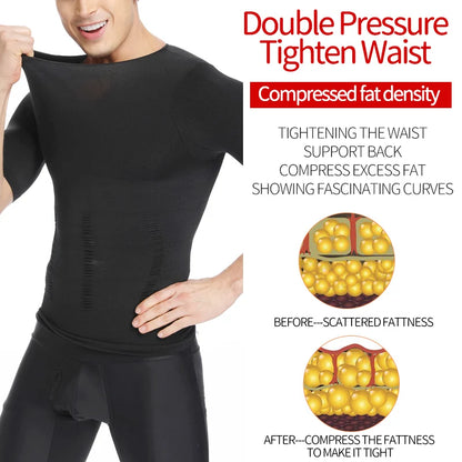 Mens Slimming Body Shaper Chest Compression Shirts Tummy Control Shapewear Gynecomastia Abdomen Slim Vest Waist Trainer Corset NovaCart
