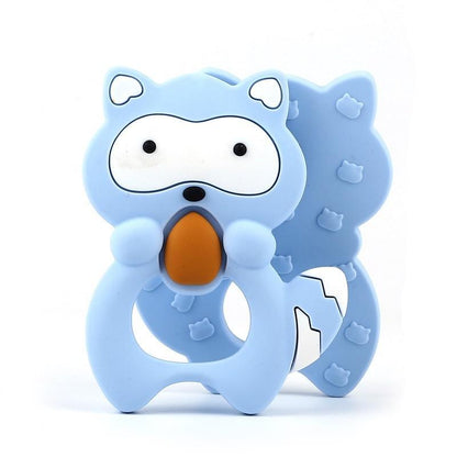 2pcs Cartoon Baby Teether Animal Silicone Teether Raccoon Elephant Koala Giraffe  Baby Teething Toys Accessories Perfect Toy For Kids Stevvex