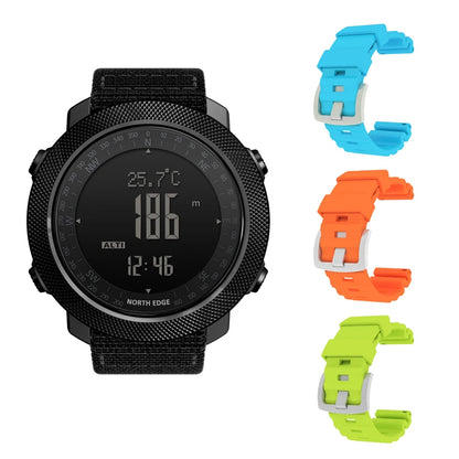 NORTH EDGE Men's sport Digital watch Hours Running Swimming Military Army watches Altimeter Barometer Compass waterproof 50m NovaCart