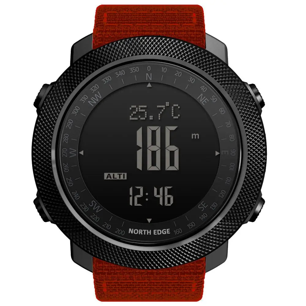 NORTH EDGE Men's sport Digital watch Hours Running Swimming Military Army watches Altimeter Barometer Compass waterproof 50m NovaCart