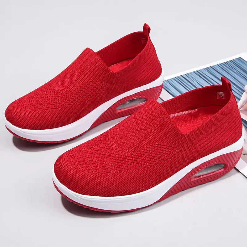New Women's Casual Sports Air Cushion Mom Shoes Rocking Shoes Slip-Resistant Knitted Women's Shoes NovaCart