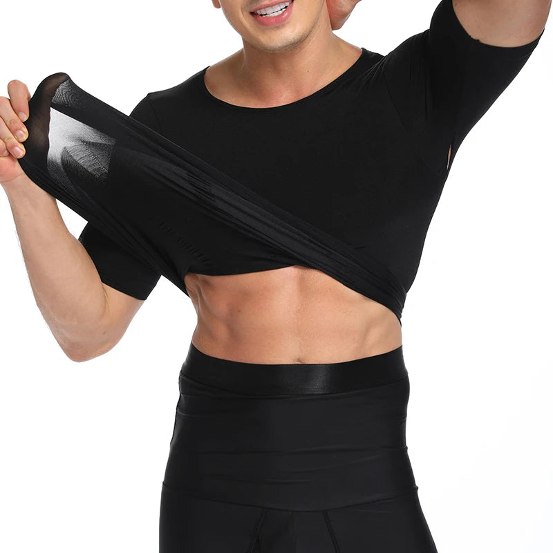 Men's Slimming Body Shapewear Posture Vest Tummy Abdomen Corrector Compression Body Modeling Fat Burner Chest Tummy Shirt Corset NovaCart