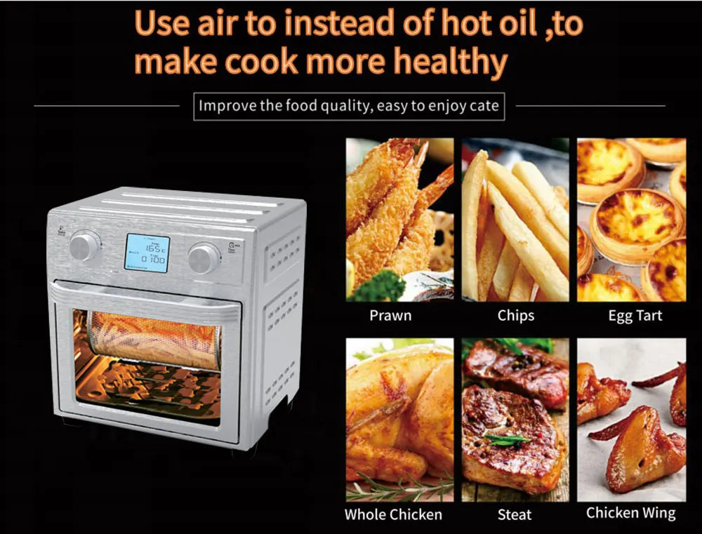 Home Use Electric Air Fryer Oven Pizza Toasting Machine with Digital Display NovaCart