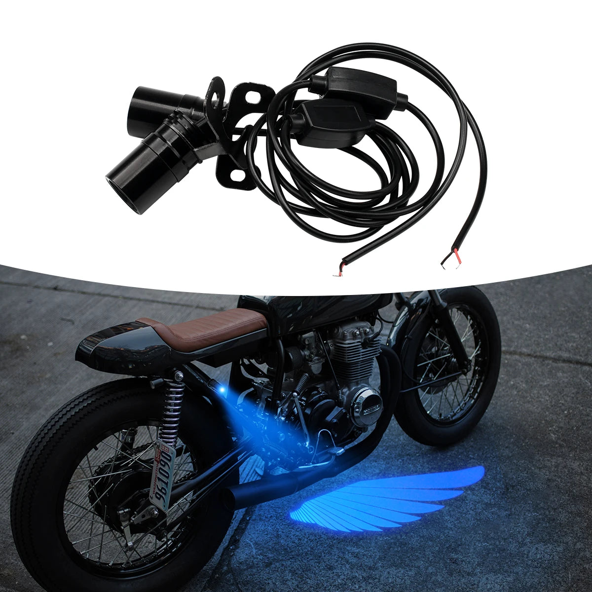 2Pcs Motorcycle Angel Wings Laser Lights 9-36V Universal Modified LED Decorative Welcome Wing Ambient Projection Light NovaCart