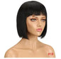 Wholesale Straight Bob Wig Brazilian Remy Hair Human Hair Wigs for Women Ombre Color Full Machine Made Wig With Bang NovaCart
