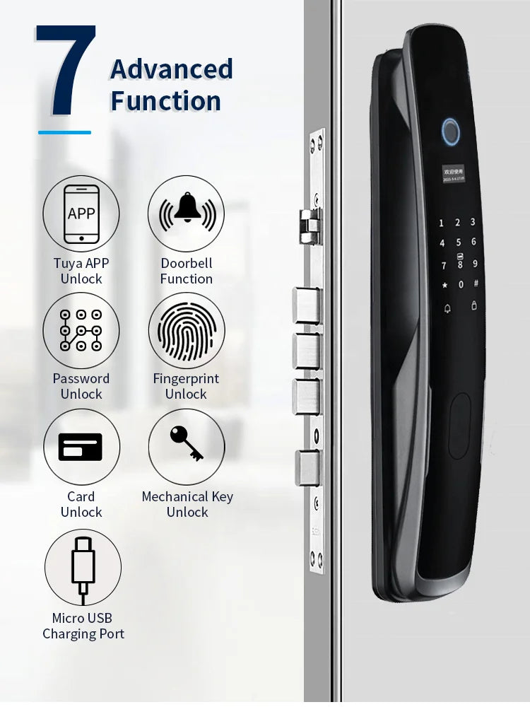 Tuya Home Smart Biometric Access Control Smart Home Wifi Automatic Door Lock Cerradura Inteligente NovaCart