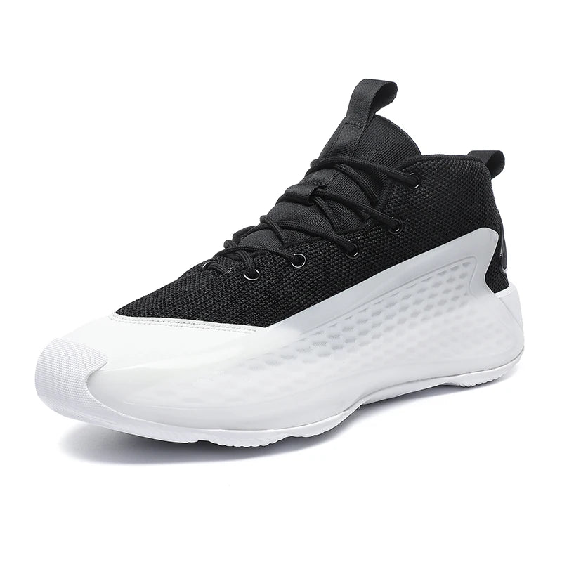 Basketball Boots Men Women Mid Cut Hook Loop Basket Sport Sneakers Cushioned Breathable Training Shoe NovaCart