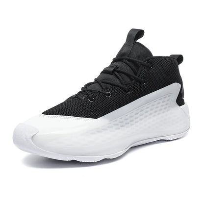 Basketball Boots Men Women Mid Cut Hook Loop Basket Sport Sneakers Cushioned Breathable Training Shoe NovaCart