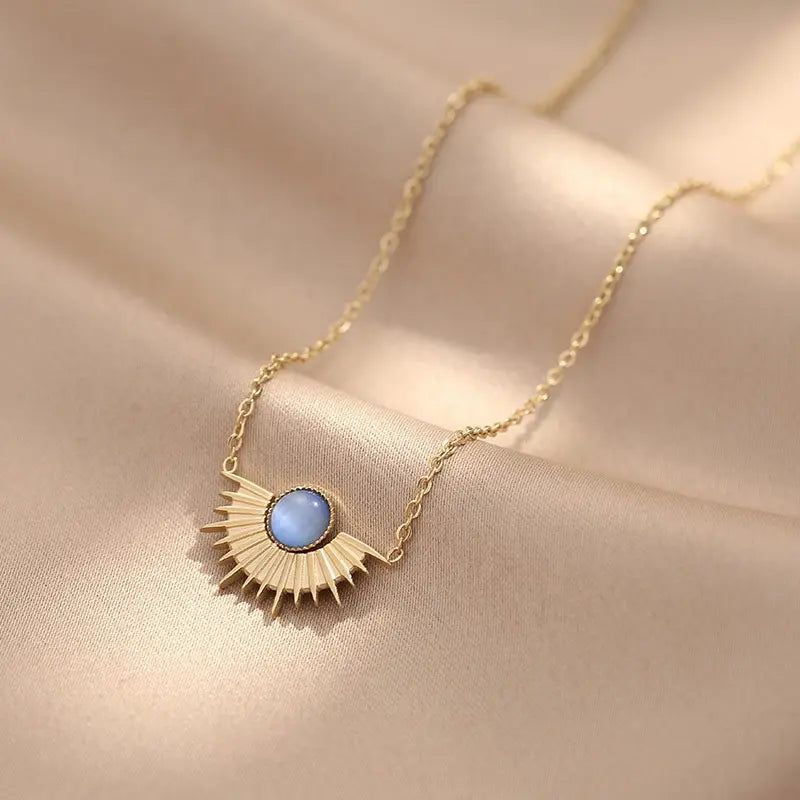 Sunrise Shape Pendant Necklace LUNAR VINES