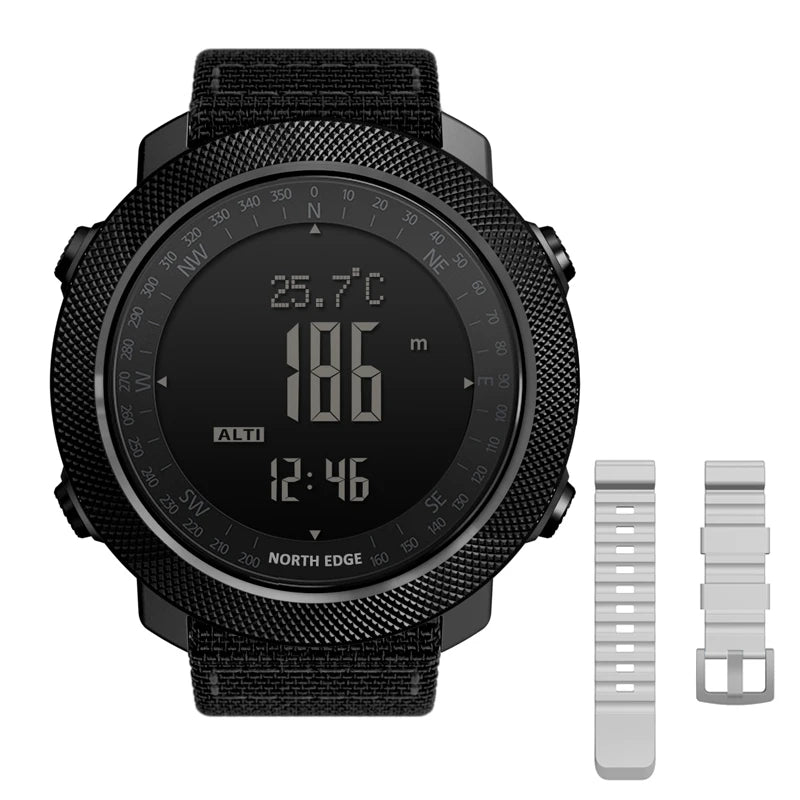 NORTH EDGE Men's sport Digital watch Hours Running Swimming Military Army watches Altimeter Barometer Compass waterproof 50m NovaCart
