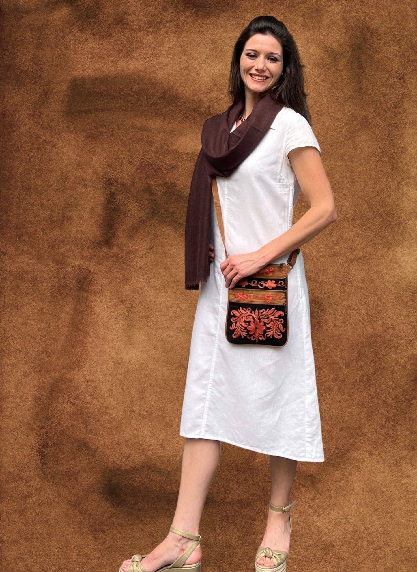 Peach Blossom Floral Crossbody Bag – Stylish & Functional Cowgirl Accessory Country in My Heart