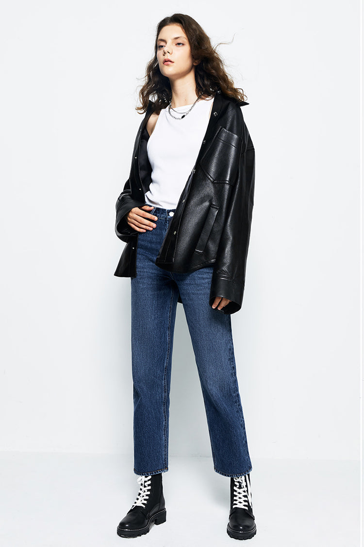 Manhattan High Rise Straight Ankle Jeans HJ160 Hey Joanie