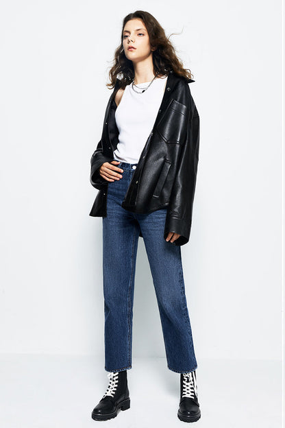 Manhattan High Rise Straight Ankle Jeans HJ160 Hey Joanie