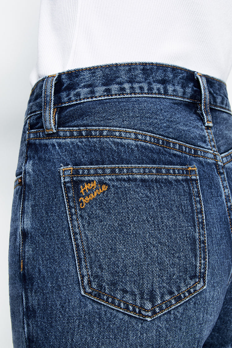 Manhattan High Rise Straight Ankle Jeans HJ160 Hey Joanie