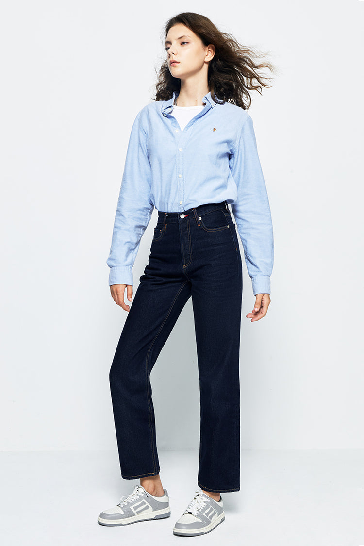 Manhattan High Rise Straight Ankle Jeans HJ160 Hey Joanie
