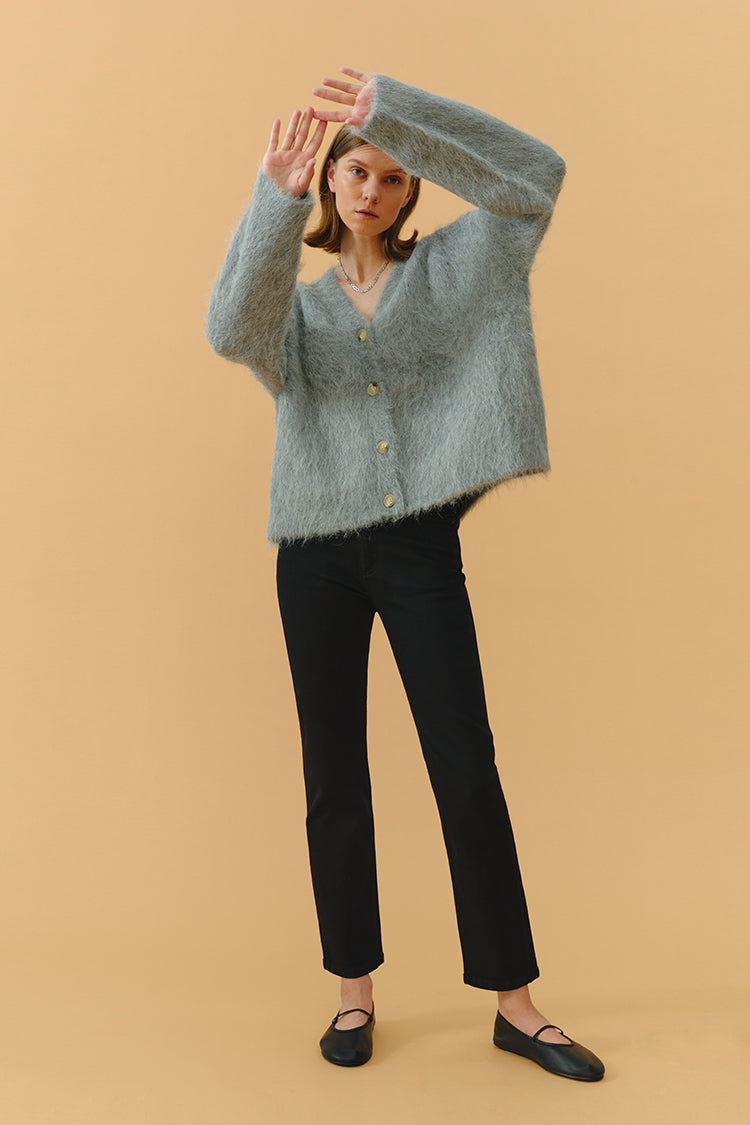 Two Shots High Rise Straight Crop Jeans HJ013 Hey Joanie